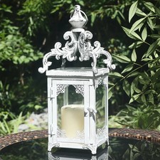 Large Candle Lantern, Decorative Hanging Lantern, Vintage Metal Tabletop Lantern Decorative Lantern price