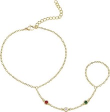 Gold Hand Chain Bracelet for Women, 14K Gold Plated Finger Ring Bracelet Dainty Shahmeran Bracelet price