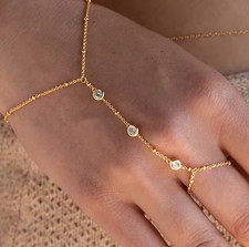 Hand Chain Bracelet Cubic Ring Bracelet Hand Chain Stack Women Bracelets Gift US Shahmeran Bracelet price