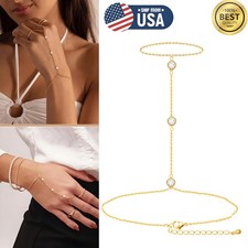 Hand Chain Bracelet Cubic Ring Bracelet Hand Chain Stack Women Bracelets Gift US Shahmeran Bracelet price