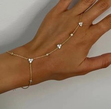 Elegant Women’s Gold Hand Chain Bracelet With Sparkling Zircon And Chic Style Shahmeran Bracelet price