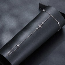 Exquisite Hand Chain Bracelet Finger Ring Harness Flower Moissanite + Sterling Shahmeran Bracelet price