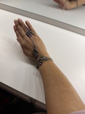 Kenny Ray McNelley Jr. Signed Adjustable Hand Chain Cuff Bracelet Pink Purple Shahmeran Bracelet price