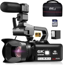 6K UHD Camcorder Video Camera with WIFI, 64MP IR Night Vision 18X Digital Zoom Digital Video Cameras price
