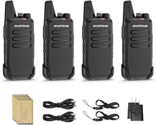 4 PACK Long Range 100 mile Walkie Talkie Two Way Radio Charge Headset Waterproof License-Free Radios & Accessories price