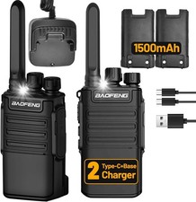 2 PACK Long Range Walkie Talkie 100 Mile Two Way Radio Charge Headset Waterproof License-Free Radios & Accessories price