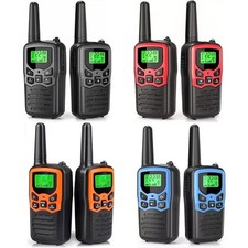 2 PACK Long Range 100 Mile Waterproof Walkie Talkie Two Way Radio Charge Headset License-Free Radios & Accessories price