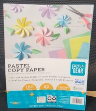 Pen+Gear 150-Sheets PASTEL COPY PAPER ASSORTED COLORS 20-LB 8.5" x 11" Colored Copy Paper price