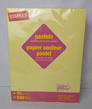 Staples Pastel Colored Copy Paper 8 1/2" x 11" Canary 500/Ream (14787) Colored Copy Paper price