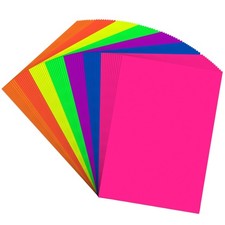 Colored Copy paper 8.5X11 Inches,140 Sheets 20 lb/80GSM 7 Colors Neon Fluores... Colored Copy Paper price