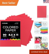 24 lb Red Matte Colored Copy Paper - 90 Sheets, Acid-Free, Perfect for Crafts Colored Copy Paper price