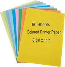 Colored Copy Paper 8.5 X 11 Printer Paper, 90 Sheets Colorful Paper Letter Size, Colored Copy Paper price