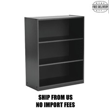 Mainstays 3-Shelf Bookcase with Adjustable Shelves, True Black Oak Office Shelving price