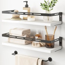 Floating Shelves for Bathroom Organizer Over Toilet, Wall Mounted Bathroom Sh... Office Shelving price