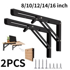 2PCS Folding Shelf Brackets Stainless Steel Fold Down Table Brackets 8-16 Inch Office Shelving price