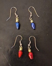 Multicolor Metal Dangle/Drop Hook Earrings Set 2 Pairs No Stone Pearl Earrings price
