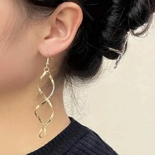 Spiral Design Dangle Earrings Pearl Earrings price