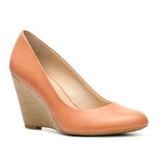 Franco Sarto size 8 Helio Peach Coral Leather Round Toe Wedge Heels Wedge Heels price