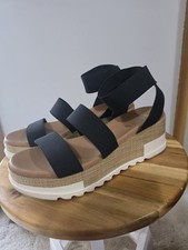 Betts Bandit 2 Wedge Sandals - Black Elastic Raffia size AU US 7 EU 38 Wedge Heels price