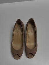 Vaneli Taupe Peep-Toe Wedge Heel Pumps - Size 7 Wedge Heels price