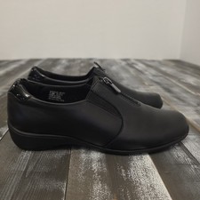 Munro American Womens Berkley Black Leather Wedge Heels 8.5 (0028) Wedge Heels price