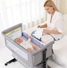 Stable 3-in-1 Baby Bassinet, Portable Bedside Sleeper with Mesh Sides Baby Crib price