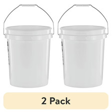 (2 pack) United Solutions 5 Gallon Round Utility Bucket, Comfort Handle, Plastic Handle price