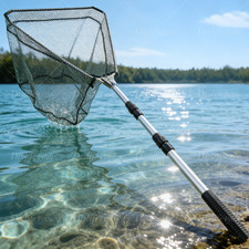 Telescopic Folding Aluminum Handle Fishing Landing Net 3 Section Extending Pole Handle price