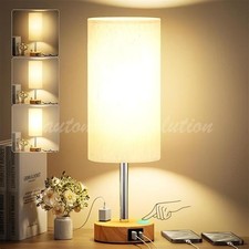 Bedside Table Lamp for Bedroom - 3 Way Dimmable Touch Lamp USB C Charging Ports Baby Room Table Lamp price