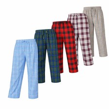 Men's Pajama Pants Flannel Cotton Blend Plaid Sleep Super Soft Lounge Bottoms PJ Men's Pajamas price