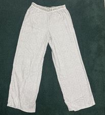 Hollister Men's Pajama Pants M Gray Polka Dot Cotton Knit Elastic Waist Logo Men's Pajamas price