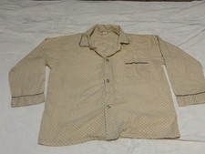 B.V.D. Men's Pajama Top M Beige/Brown Polka Dot Long Sleeve Button Cotton Blend Men's Pajamas price