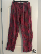 Vintage Polo Ralph Lauren Men’s Red/Black Plaid Pajama Pants Size L Drawstring Men's Pajamas price