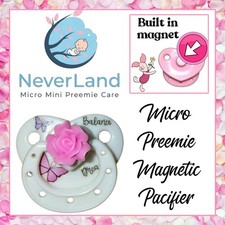 Micro Preemie Magnetic Pacifier. Enclosed Magnet For Convenience. Reborns & More Pacifier Accessory price