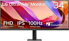 LG 34" WFHD UltraWide IPS Monitor 100Hz 5ms DisplayHDR 400 Monitor price
