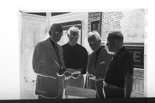 (2) B&W Press Photo Negative Men Looking at Papers by Bulletin Board - T5033 Photo Papers & Acetates price