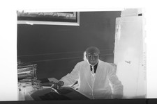(1) B&W Press Photo Negative Man at Desk Program News Papers - T4878 Photo Papers & Acetates price