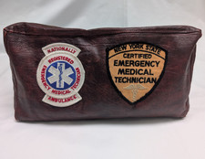 Vintage NY State Paramedic EMT Leather Waist Bag First Aid Kit Emergency Pouch Unisex Belt Bag price