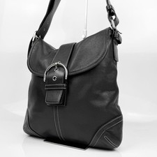 Coach Black Leather Shoulder Bag Belt Hardware 9481 Japan 073303 Unisex Belt Bag price