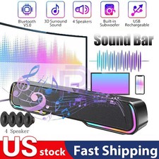 Surround Sound Bar 2 Speaker System Wireless Bluetooth Subwoofer TV Home Theater Home Theater Sound System price