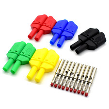 Safety Fully Insulated Test 4mm Banana Plugs 5Colors Male Stackable Connectors Handheld Terminals price