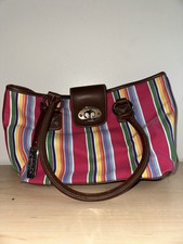 CHAPS Ralph Lauren Multicolor Striped Shoulder Handbag Purse Medium Bag Women's Sports Bag price