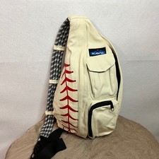 KAVU Rope Bag Baseball Stitch Canvas Sling Backpack Cream Blokecore Americana Women's Sports Bag price