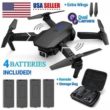 Drone 2025 4K HD Dual Camera WiFi FPV RC Foldable Quadcopter + 4 Batteries USA Drone price
