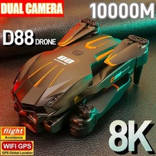 Drones Quadcopter 5G 8K D88 Drone with HD Dual Camera WiFi FPV Foldable RC Drone price