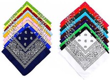 BANDANA HANDKERCHIEF PAISLEY NEW DOUBLE SIDE PRINT MENS WOMENS SCARF COTTON Men's Scarf price