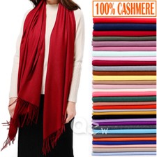 Womens Mens 100% Cashmere Scotland Oversized Blanket Wool Scarf Shawl Wrap Solid Men's Scarf price