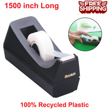 1 INCH Desktop Tape Dispenser Double-Sided Tabletop Fits Standard Rolls, Black Tape Dispenser price