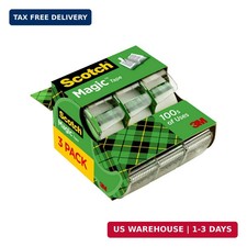 Scotch Magic Tape, 3 Dispensered Rolls, Numerous Applications, Invisible, Clear Tape Dispenser price