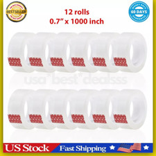 Clear Transparent Tape Rolls 3/4" x 1000" Dispenser Refill 12 Tape Rolls Scotch Tape Dispenser price
